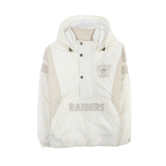 Starter Las Vegas Raiders Pearl Half Zip Hooded Pullover Jacket